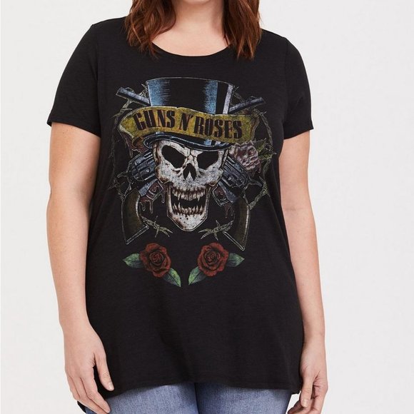 torrid Tops - Torrid Guns N' Roses Crew Neck Tee Size 4X